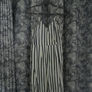 navy blue and white jumpsuit